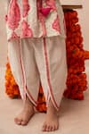Shop_Plumcheeks_Pink Cotton Lace, Tassels Jharokha Angrakha Dhoti Pant Set _Online_at_Aza_Fashions