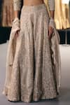 Buy_Sana Barreja_Ivory Silk , Embroidery, The Marble Bloom Blouse Sharara Set _Online_at_Aza_Fashions