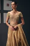 Buy Sana Barreja Gold Organza, Tissue Zari, Sequins, Beads, Crystals, Song Of Love Lehenga Set Online at Aza Fashions Buy_Sana Barreja_Gold Organza, Tissue Zari, Sequins, Beads, Crystals, Song Of Love Lehenga Set _Online_at_Aza_Fashions