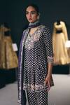 Buy_Sana Barreja_Purple Dupion, Silk Embroidery, Sequins, Beads, Starry Night Kalidar Kurta Set _Online_at_Aza_Fashions