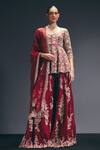 Buy_Sana Barreja_Red Dupion, Silk , Beads, Crystals, The Studio Peplum Kurta Set _at_Aza_Fashions