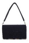 Shop Nazaakat By Samara Singh Black Beads Flap Bag With Striped Pattern at Aza Fashions Shop_Nazaakat By Samara Singh_Black Beads Flap Bag With Striped Pattern _at_Aza_Fashions