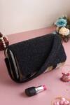Buy Nazaakat By Samara Singh Black Beads Flap Bag With Striped Pattern at Aza Fashions Buy_Nazaakat By Samara Singh_Black Beads Flap Bag With Striped Pattern _at_Aza_Fashions