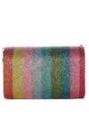 Shop_Nazaakat By Samara Singh_Multi Color Beads Striped Flap Bag _Online_at_Aza_Fashions