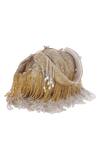 Nazaakat By Samara Singh_Gold Beads, Tassels Beaded Fringe Batua Bag With Detachable Handle_at_Aza_Fashions