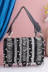 Buy_Nazaakat By Samara Singh_Black Beads, Pearls Beaded Embellished Flap Bag _at_Aza_Fashions