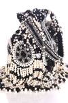 Buy_Nazaakat By Samara Singh_Black Beads, Pearls, Crystals, Tassels Beaded And Stone Potli Bag 