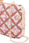 Shop_Nazaakat By Samara Singh_Pink Sequins, Beads, Embroidery And Beaded Clutch 