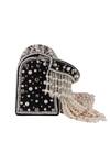 Buy_Nazaakat By Samara Singh_Black Pearls, Crystals, Rhinestones, Beads And Stone Embellished Flap Bag _Online_at_Aza_Fashions