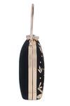 Nazaakat By Samara Singh_Black Embroidery, Crystals Clutch With Detachable Sling _Online_at_Aza_Fashions