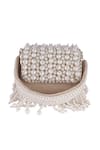 Buy_Nazaakat By Samara Singh_Cream Pearls, Crystals And Embellished Flap Bag 