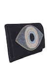 Buy_Nazaakat By Samara Singh_Black Beads Evil Eye Flap Bag 