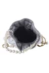 Buy_Nazaakat By Samara Singh_Gray Beads, Pearls, Embroidery, Tassels Potli Bag With Handle _Online_at_Aza_Fashions