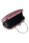 Nazaakat By Samara Singh_Pink Embroidery, Sequins, Crystals Floral Clutch With Detachable Handle _Online_at_Aza_Fashions