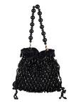The Purple Sack_Black Beads, Sequins Beaded Embellished Potli Bag _at_Aza_Fashions