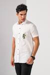 Shop_Kalpana Naik_White Cotton, Linen Embroidery Virgin Mojito Hand Shirt _Online_at_Aza_Fashions