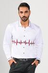 Buy_Kalpana Naik_White Cotton Embroidery Echoes Of The Heart Shirt _Online_at_Aza_Fashions