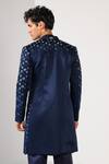 Shop Kalpana Naik Navy Linen, Satin Embroidery, Stones Cobalt Gradient Achkan Set at Aza Fashions Shop_Kalpana Naik_Navy Linen, Satin Embroidery, Stones Cobalt Gradient Achkan Set _at_Aza_Fashions