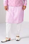 Kalpana Naik_Lilac Bemberg, Silk, Cotton Charm Nehru Jacket Kurta Set _Online_at_Aza_Fashions