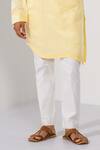Kalpana Naik Yellow Linen, Satin, Cotton Embroidery Radiant Sunburst Nehru Jacket Kurta Set Online at Aza Fashions Kalpana Naik_Yellow Linen, Satin, Cotton Embroidery Radiant Sunburst Nehru Jacket Kurta Set _Online_at_Aza_Fashions