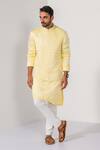 Buy Kalpana Naik Yellow Linen, Satin, Cotton Embroidery Radiant Sunburst Nehru Jacket Kurta Set at Aza Fashions Buy_Kalpana Naik_Yellow Linen, Satin, Cotton Embroidery Radiant Sunburst Nehru Jacket Kurta Set _at_Aza_Fashions