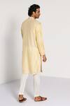 Buy_Kalpana Naik_Yellow Chanderi Silk Embroidery Radiant Weaves Kurta And Pant Set 