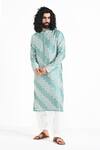 Kalpana Naik_Emerald Green Chanderi , Embroidery Hand Kurta And Salwar Set _Online_at_Aza_Fashions