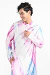 Buy_Kalpana Naik_Pink Bemberg, Silk, Cotton And Blue Hand Kurta & Pant Set 