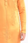 Kalpana Naik_Yellow Linen, Satin, Cotton Embroidery Goldfinch Hand Kurta Set _at_Aza_Fashions