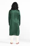 Shop_Kalpana Naik_Green Linen, Satin, Cotton Embroidery Sacred Hand Kurta Set _at_Aza_Fashions