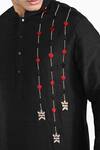 Buy_Kalpana Naik_Black Bemberg, Silk, Cotton Embroidery Poker Hand Kurta Set 