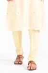 Buy_Kalpana Naik_Cream Bemberg, Silk, Cotton Embroidery Rajasthani Floral Hand Kurta Set _Online_at_Aza_Fashions