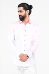 Buy_Kalpana Naik_White Cotton Coloured Color Block Giza Shirt 