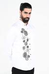 Buy_Kalpana Naik_White Cotton Embroidery Circles Shirt _Online_at_Aza_Fashions