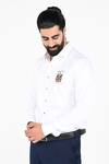 Shop_Kalpana Naik_White Cotton Embroidery Beer Bucket Hand Giza Shirt _Online_at_Aza_Fashions