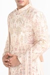 Buy_Kalpana Naik_Blush Bemberg, Silk Embroidery, Metallic Raja And Rani Work Hand Sherwani Set 