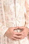 Shop_Kalpana Naik_Blush Bemberg, Silk Embroidery, Metallic Raja And Rani Work Hand Sherwani Set 