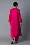 Shop_Vasstram_Pink Silk Zari Round Neck Geet Banarasi Kurta With Pant _at_Aza_Fashions