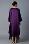 Shop_Vasstram_Purple V-neck Azra Asymmetrical Tunic _at_Aza_Fashions