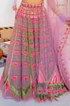Shop_Tuhina Srivastava_Lilac Velvet, Silk Organza, Silk, Tulle Patchwork, Embroidery, Lehenga Set 