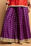Pants And Pajamas Purple Chanderi Silk Zari, Lace Hemangi Sharara at Aza Fashions Pants And Pajamas_Purple Chanderi Silk Zari, Lace Hemangi Sharara _at_Aza_Fashions