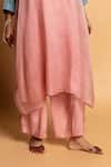 Buy_Pants And Pajamas_Pink Organza, Cotton, Embroidery, Zari Round Ratnaanini Kaftan Set _Online_at_Aza_Fashions