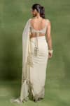 Tuhina Srivastava_Off White Crepe, Silk, Velvet, Net Zari, Embroidery Sweetheart Saree With Blouse _Online_at_Aza_Fashions