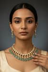 Buy Minaki Green Beads, Stones Kundan And Beaded Necklace Set at Aza Fashions Buy_Minaki_Green Beads, Stones Kundan And Beaded Necklace Set _at_Aza_Fashions