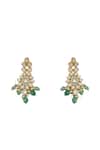 Minaki_Gold Plated Beads, Stones Kundan Setting And Green Necklace Set _Online_at_Aza_Fashions