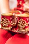 Buy_House Of Vitti India_Red Embroidery, Zari, Pearls, Sequins, Beads Heer Block Heels 