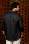 Shop_Hilo Design_Black Linen Noir Breeze Shirt _at_Aza_Fashions