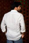 Shop_Hilo Design_White Linen Embroidery Ivory Aura Shirt _at_Aza_Fashions