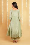 Shop Grass & Sunshine Green Viscose Embroidery, Lace, Tassels Mint Serenity Side Gathered Kurta Set at Aza Fashions Shop_Grass & Sunshine_Green Viscose Embroidery, Lace, Tassels Mint Serenity Side Gathered Kurta Set _at_Aza_Fashions