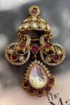 Buy Saga Jewels Multi Color Gemstones, Pearls, Kundan Polki Floral Brooch at Aza Fashions Buy_Saga Jewels_Multi Color Gemstones, Pearls, Kundan Polki Floral Brooch _at_Aza_Fashions